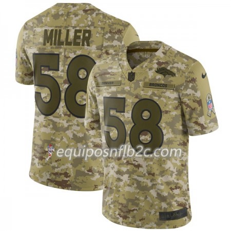 Camiseta Hombre NFL Denver Broncos MILLER 58 Nike Salute To Service